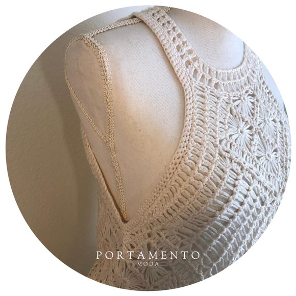 🏷Forever21 Open-crochet fringe top - Picture 7 of 8